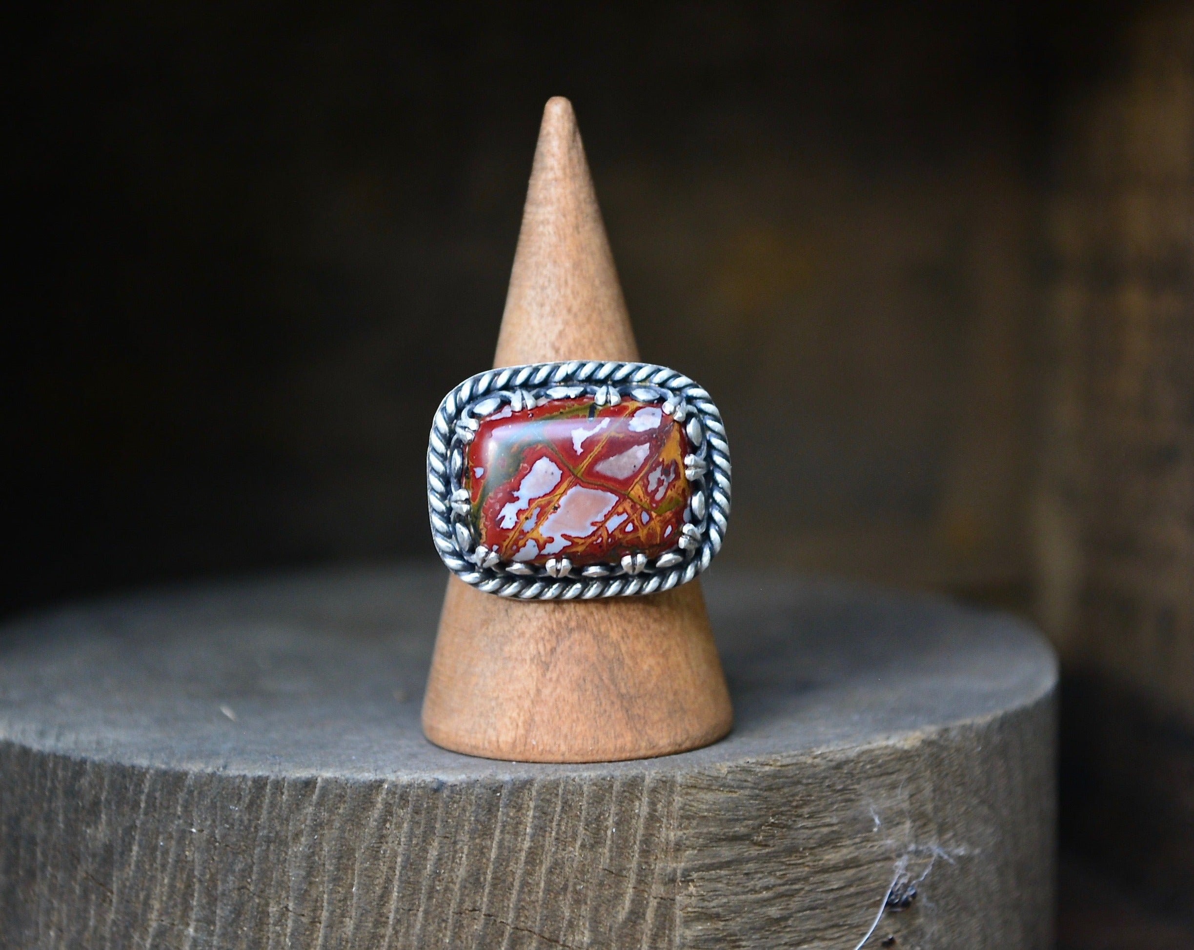 Red Blanket Rhyolite Ring