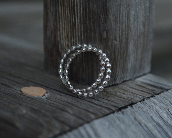 Beaded Band Stacking  Rings