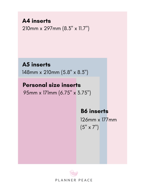 Planner Peace Insert Range