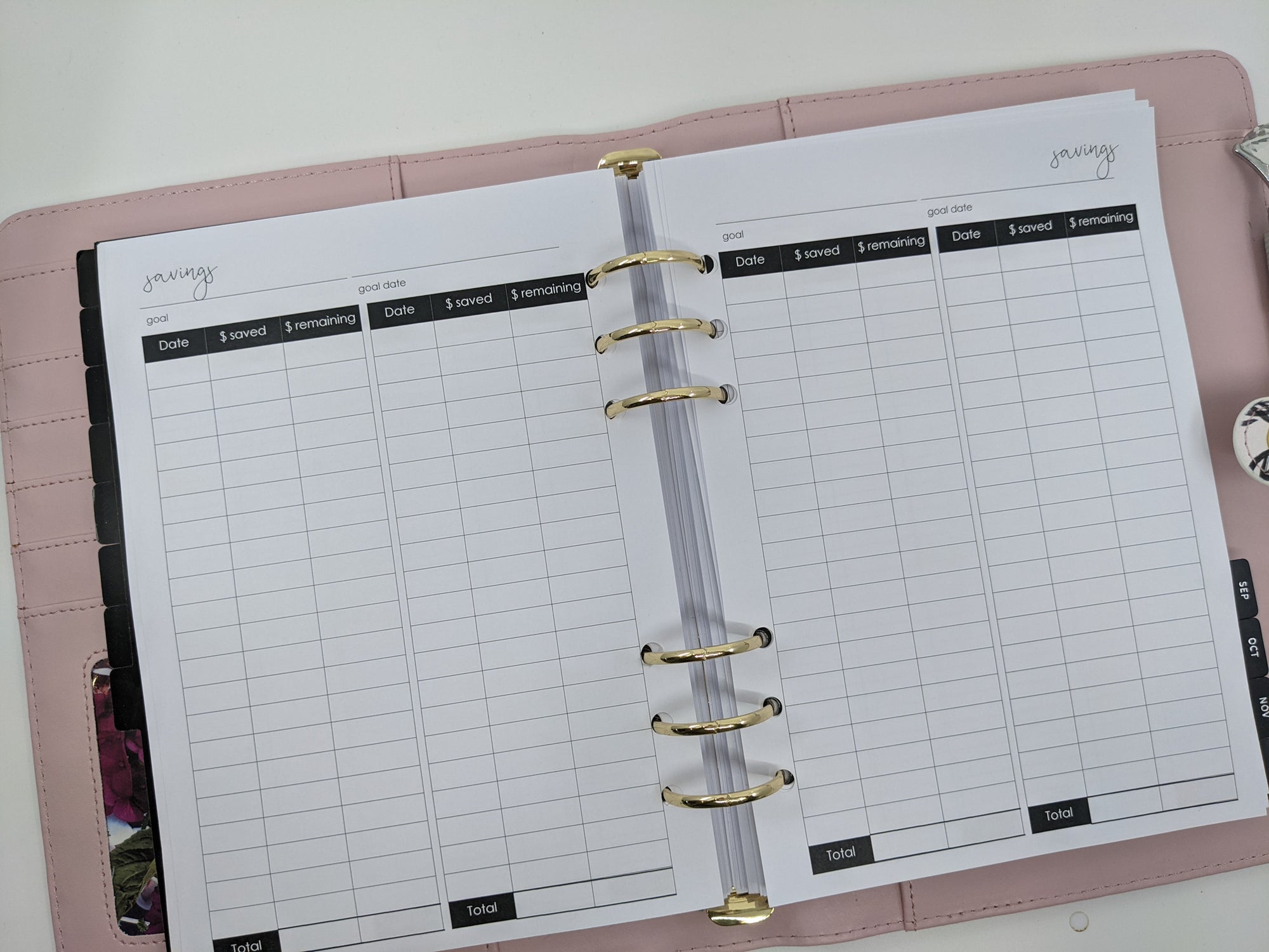 A5 printed and punched planner inserts for large planners on 100gsm -  Planner Peace