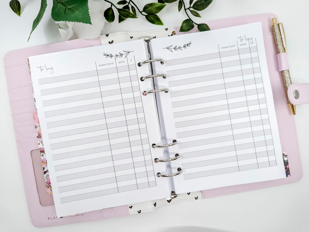 Birthdays & Anniversaries: A5 Planner Inserts