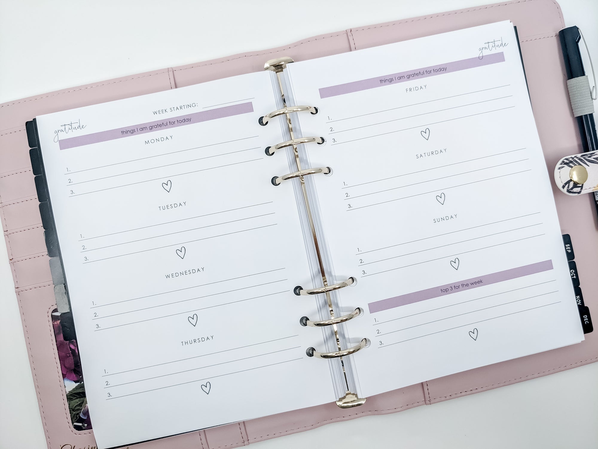 A5 Gratitude Diary Planner Refill | Gratitude planner inserts - Planner ...