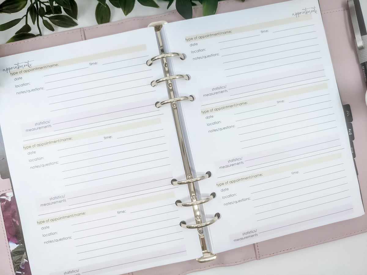 Meeting Notes: A5 Planner Inserts