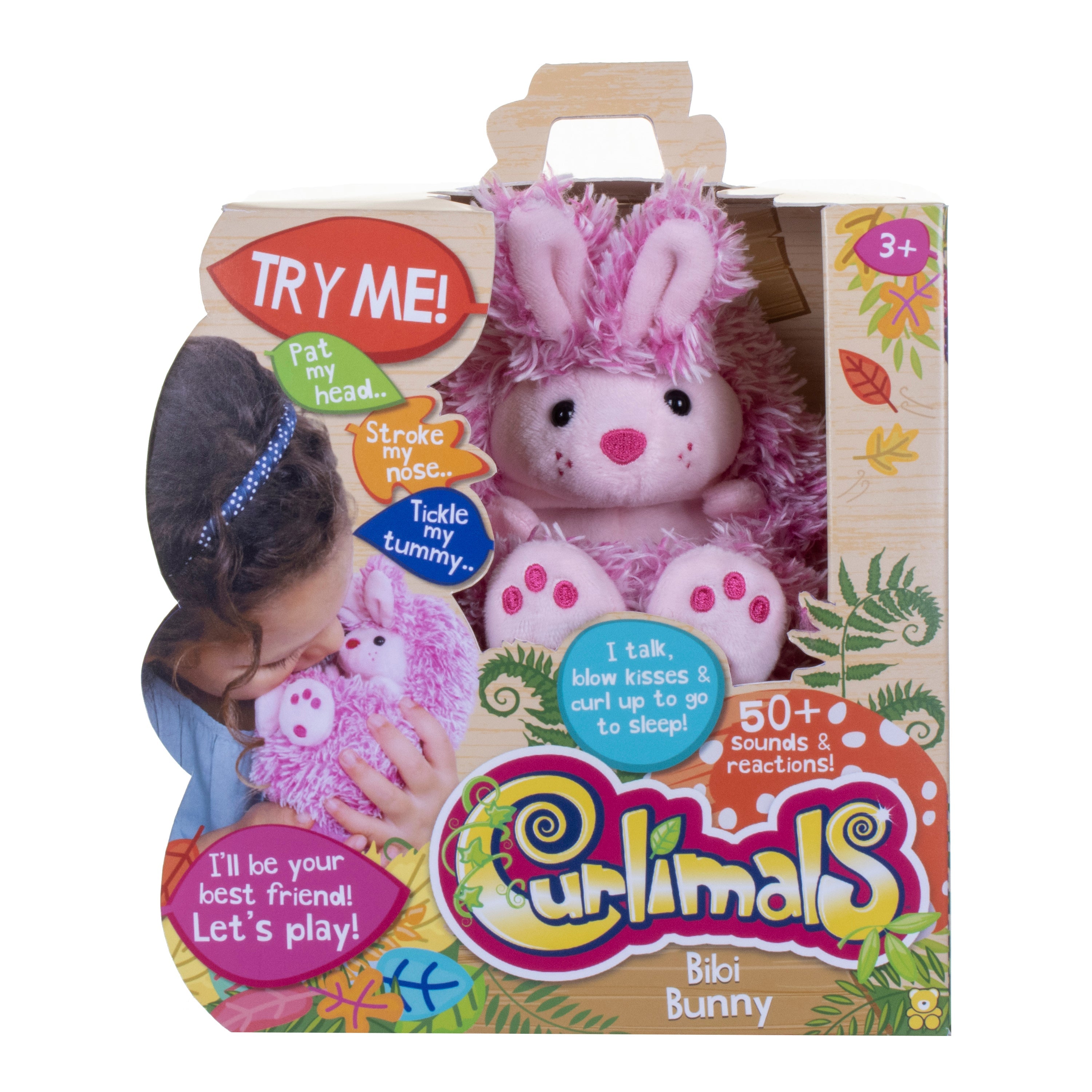 Curlimals Bibi The Bunny Interactive Plush Soft Toy for Kids – Costume ...