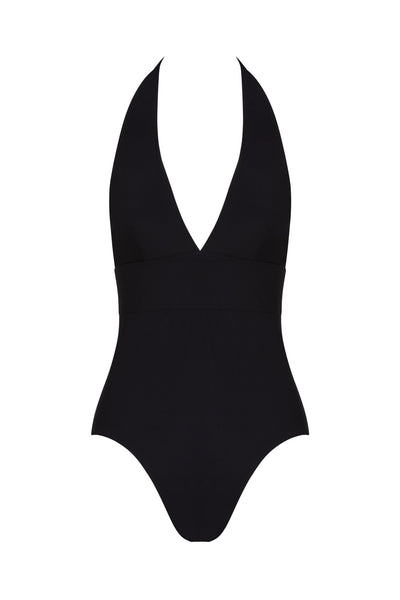BONDI BORN® | Holly One Piece Swimsuit in Black | Designer Swimwear
