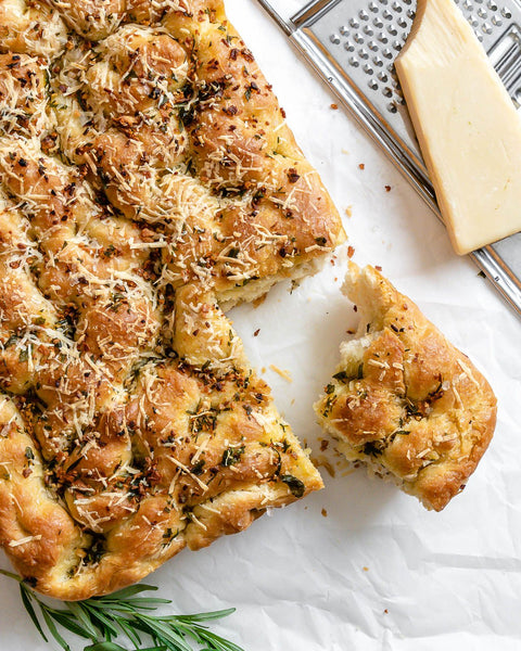 cheesy garlic focaccia recipe