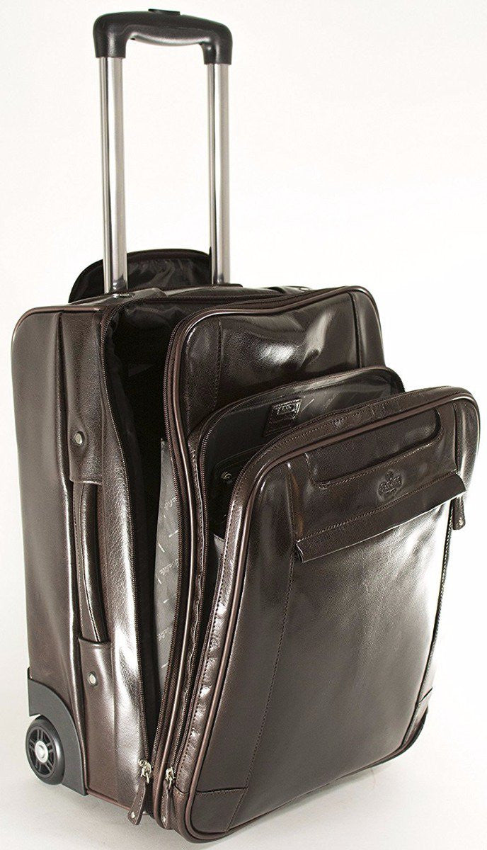 leather cabin trolley bags