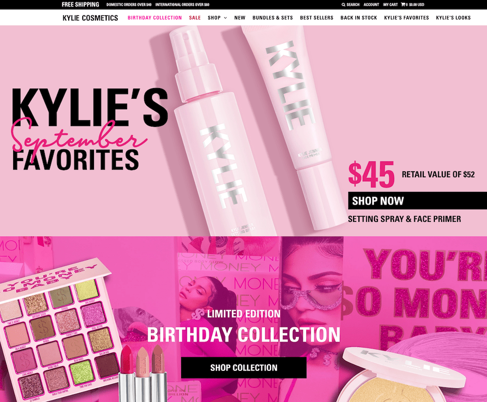 Kylie Cosmetics Shopify Plus OHDIGITAL