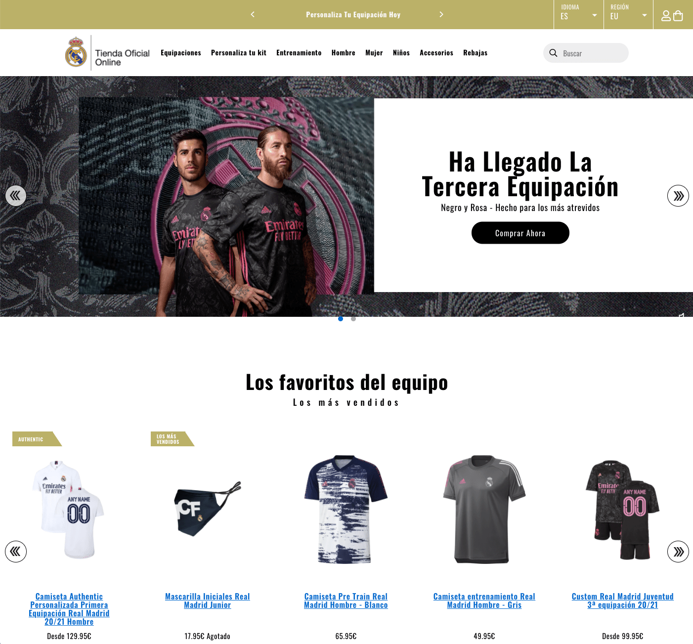 Real Madrid Tienda Online Shopify