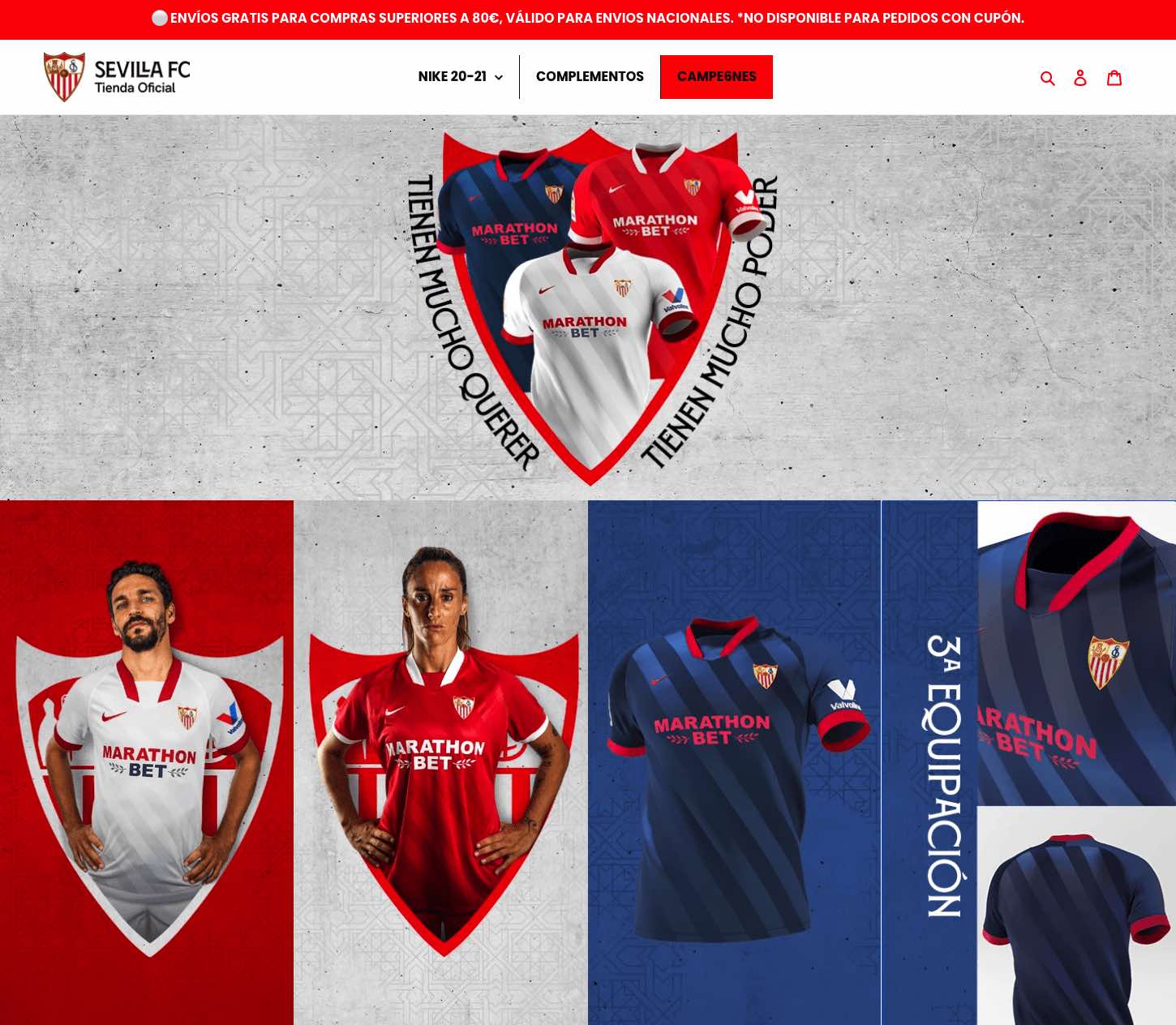 Tienda Online Shopify Sevilla FC