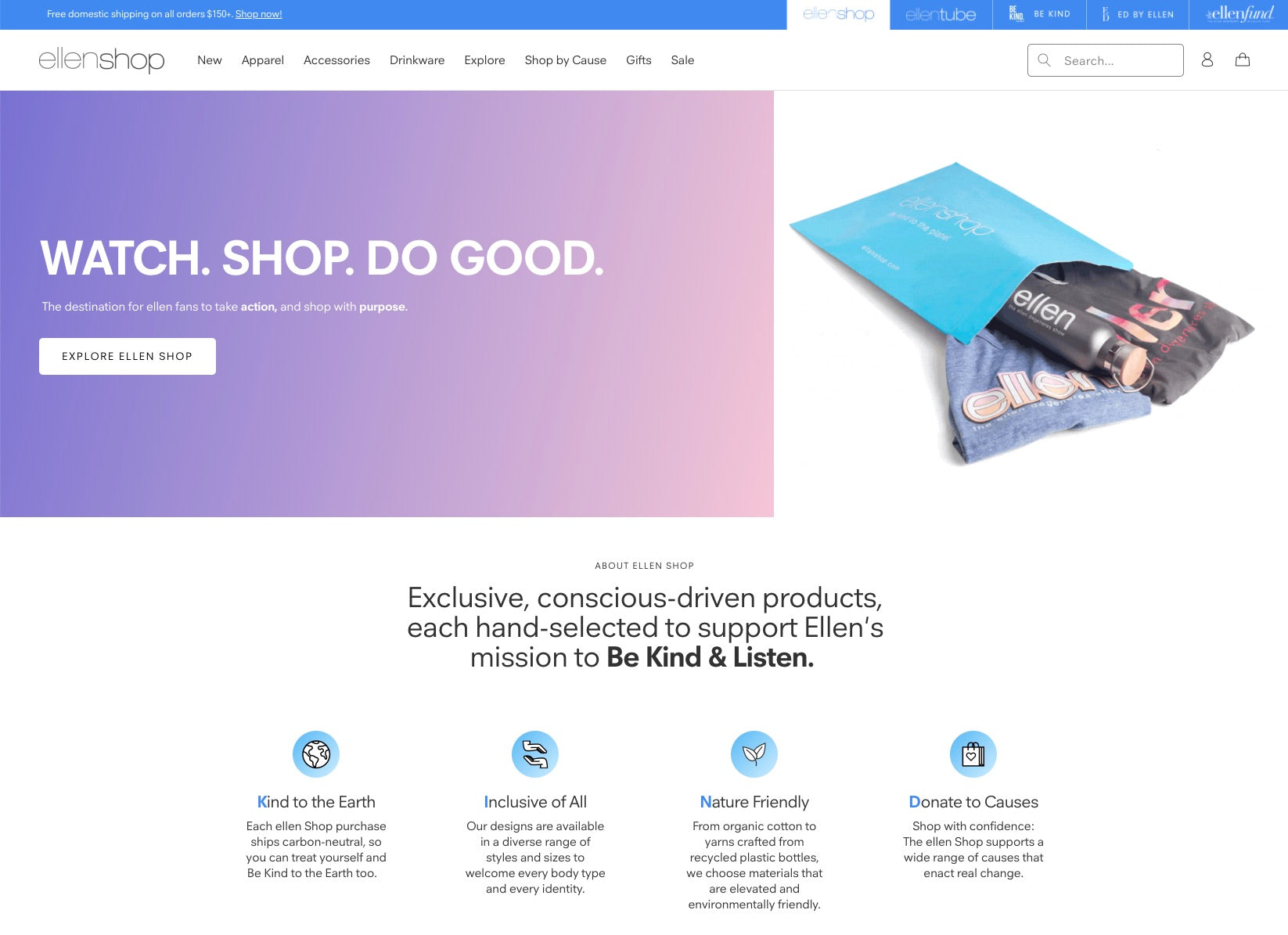 Tienda Online Shopify de Ellen DeGeneres