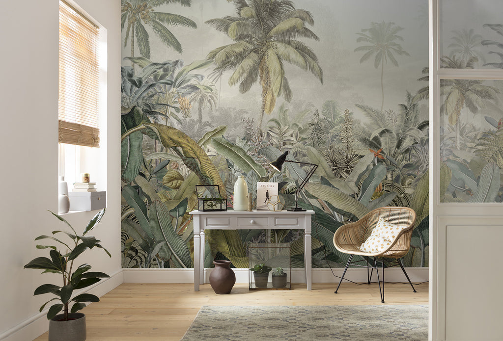 Murwall Forest Wallpaper Jungle Wall Mural Drawing India  Ubuy