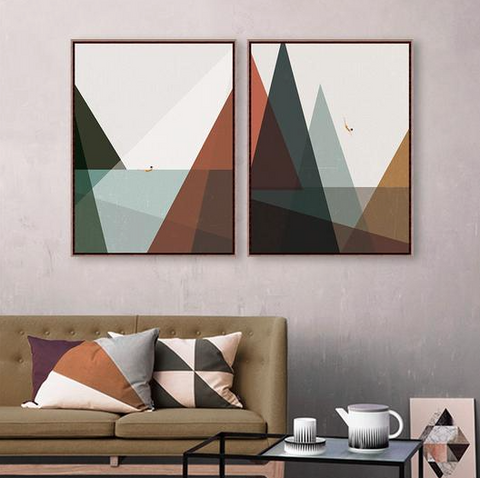 Nature inspired visuals - Nature inspired walls styles - Geometric Figurative