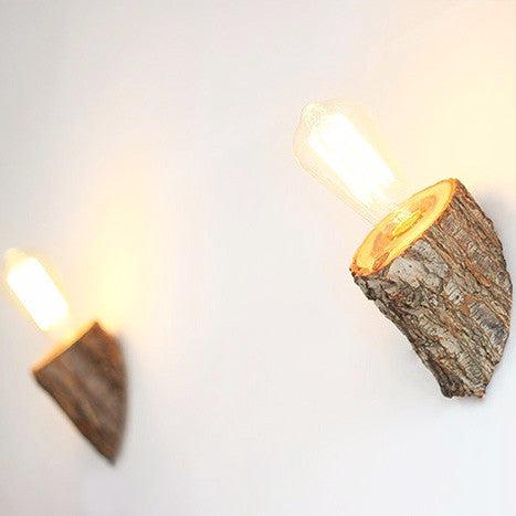 Designers' Handmade Trae Wall Lamp-Lighting-WALL LAMPS, WOODEN LIGHTS-Forest Homes-Nature inspired decor-Nature decor