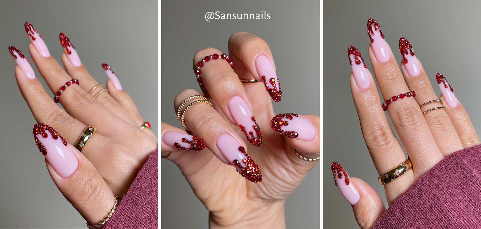 Nail art by Sansunnails Rings by Scream Pretty