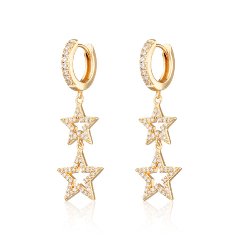 Statement double star hoops 