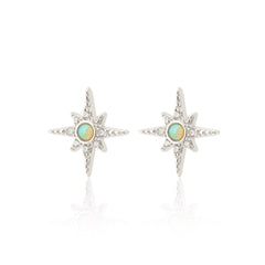 Opal Starburst Stud Earrings