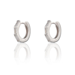 Baguette Huggie Hoop Earrings