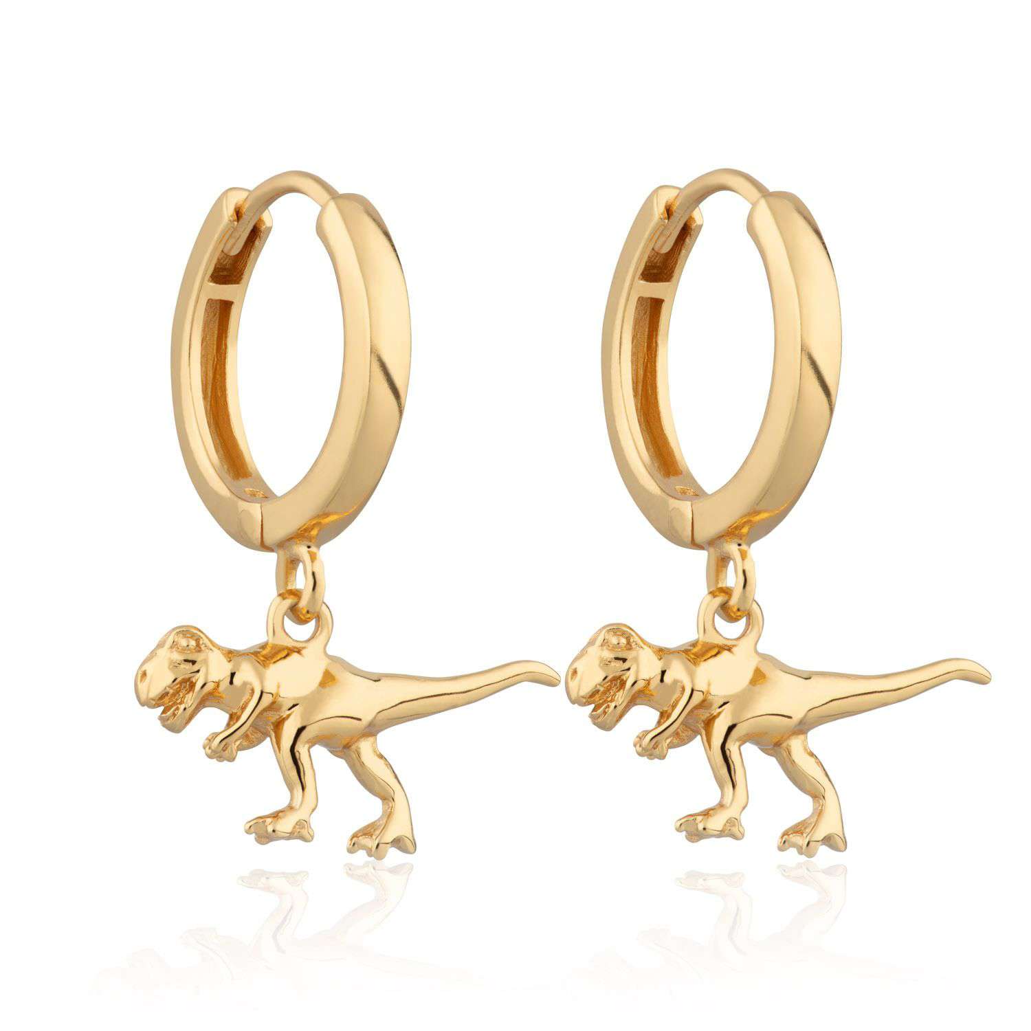 T-Rex Dinosaur Hoop Earrings