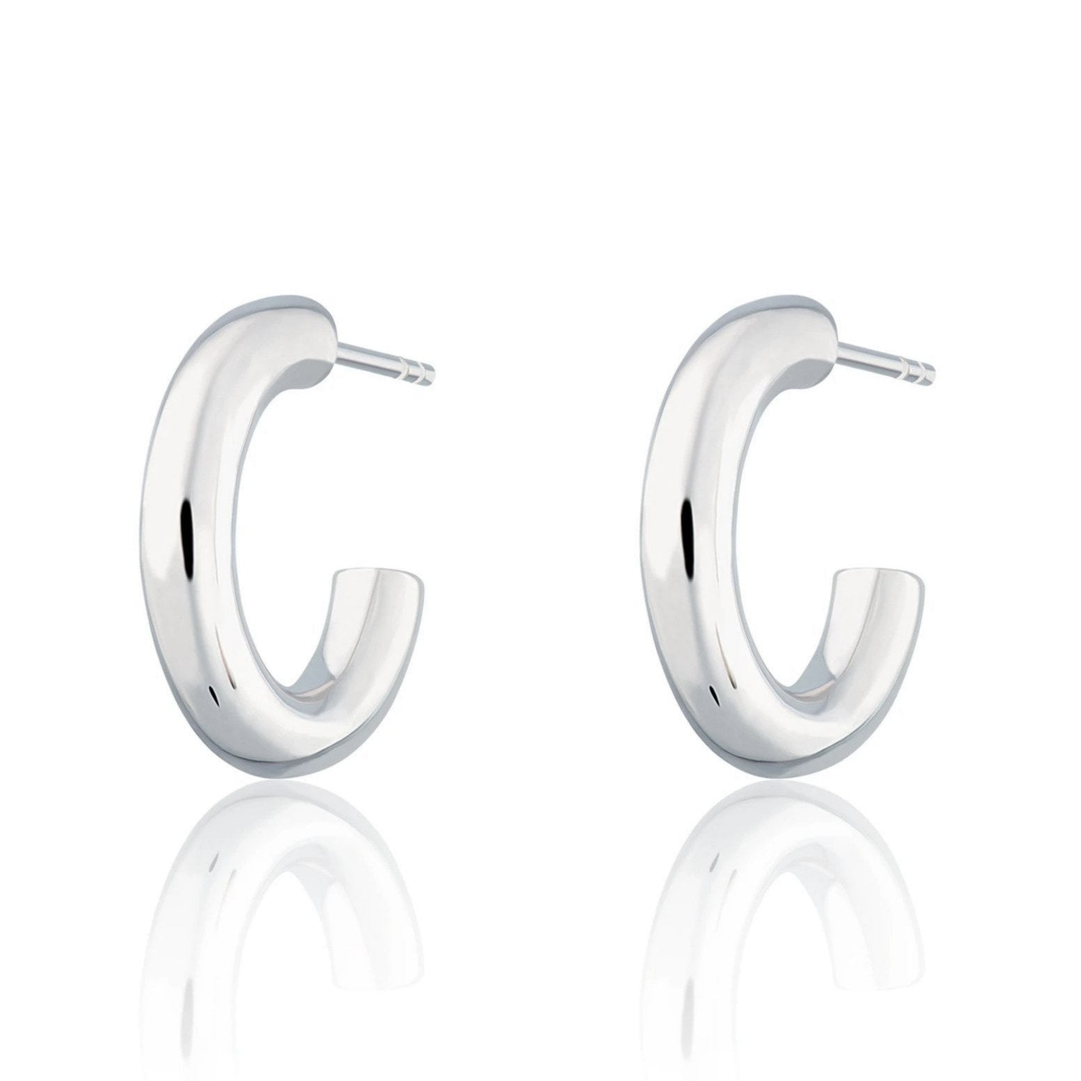 Chunky Hoop Stud Earrings