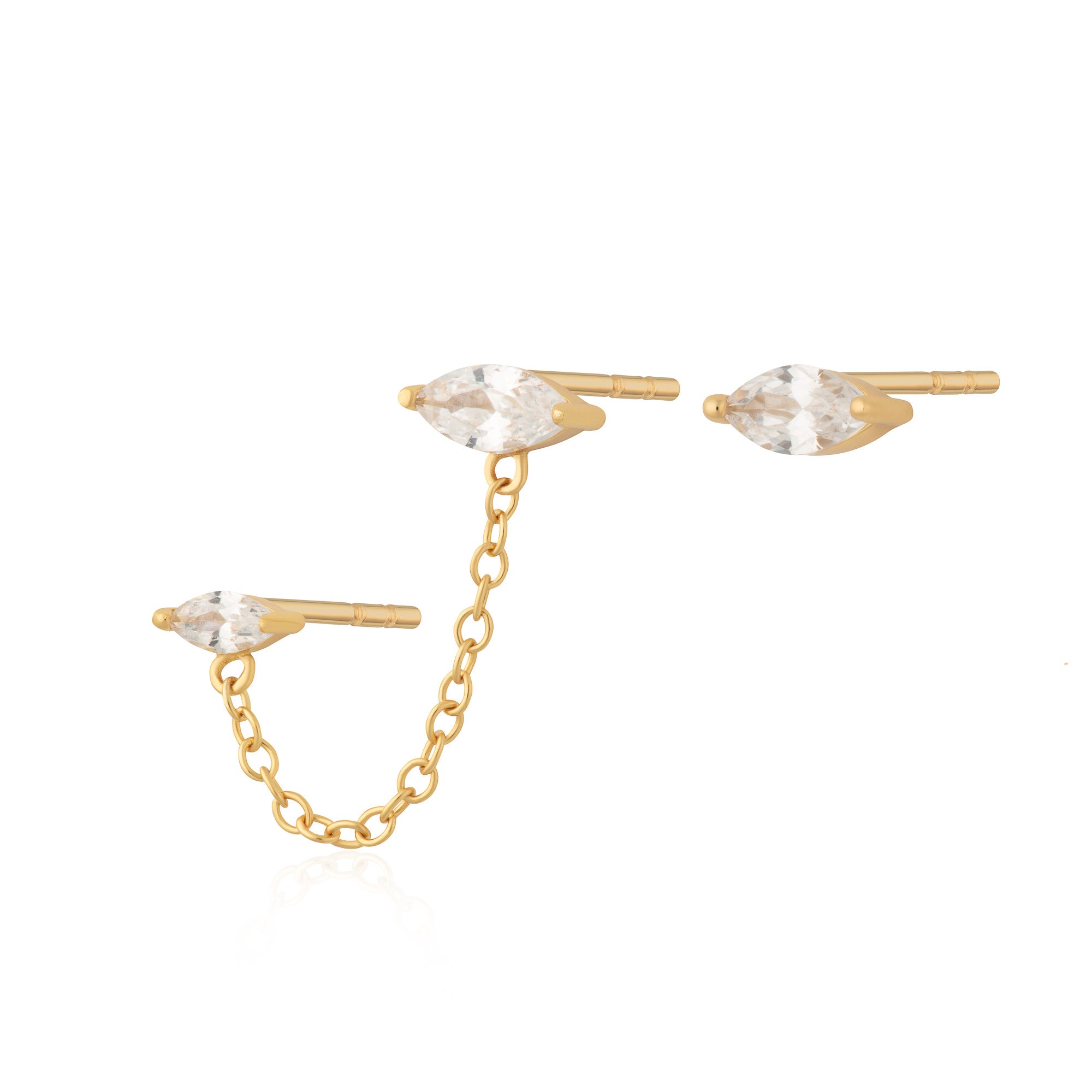 Crystal Droplet Stud Earring Set