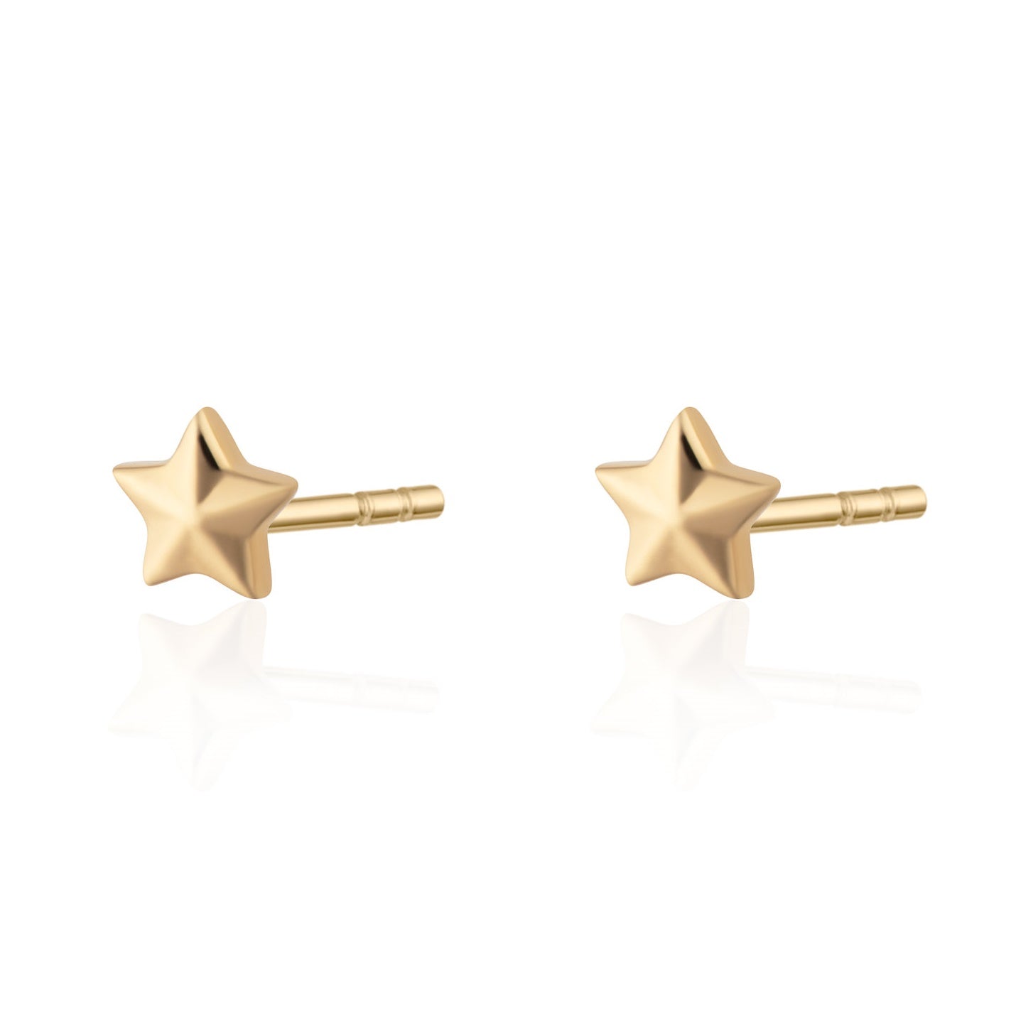 Faceted Star Stud Earrings