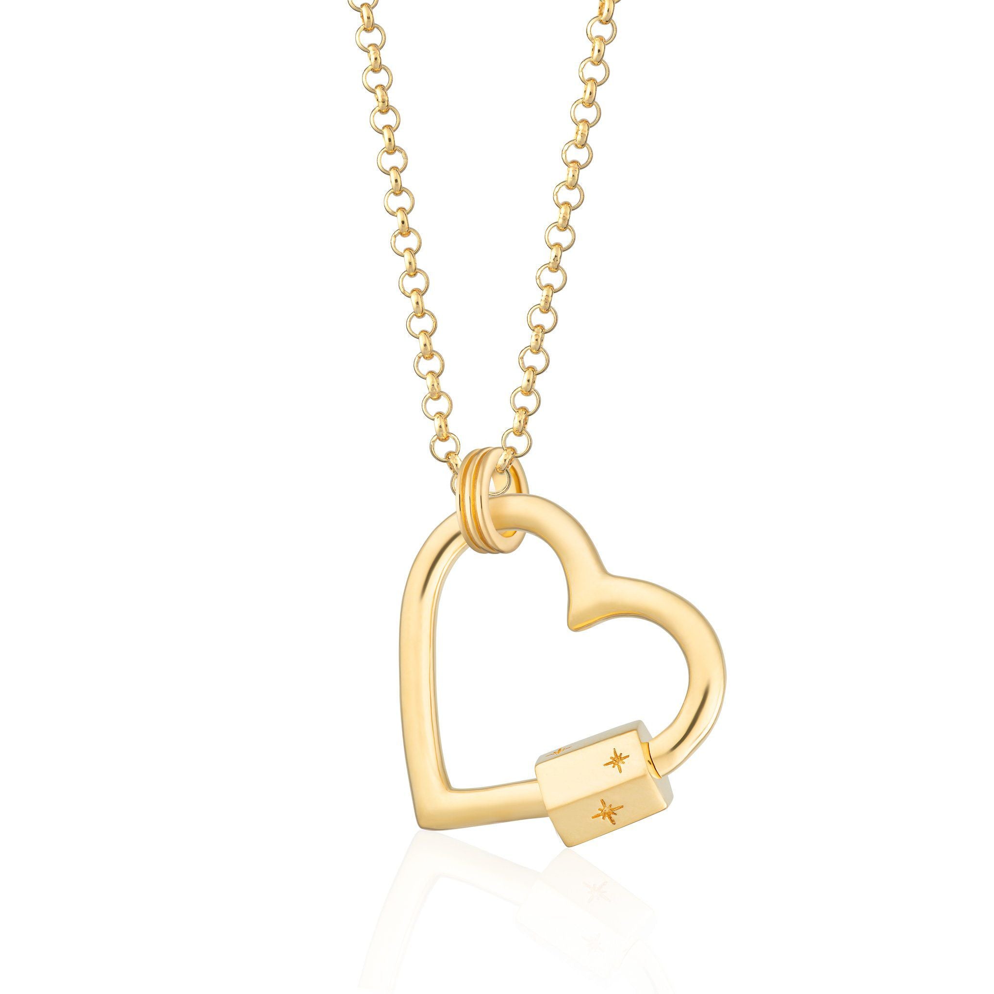 Heart Carabiner Charm Collector Necklace