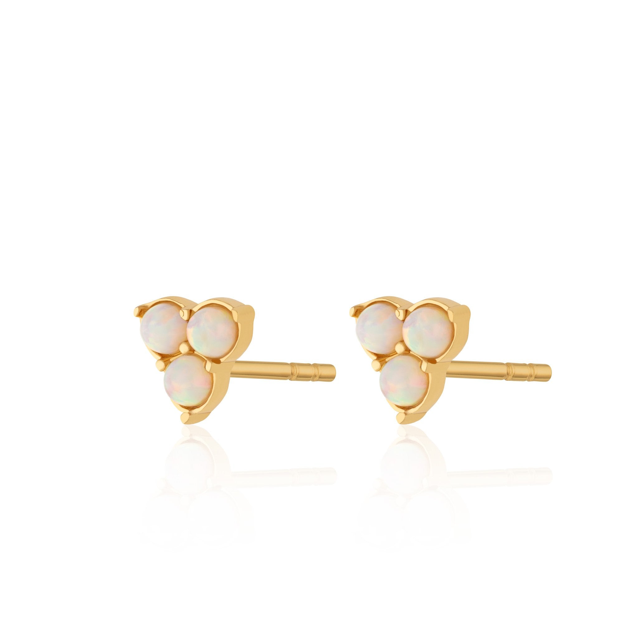 Opal Trinity Stud Earrings