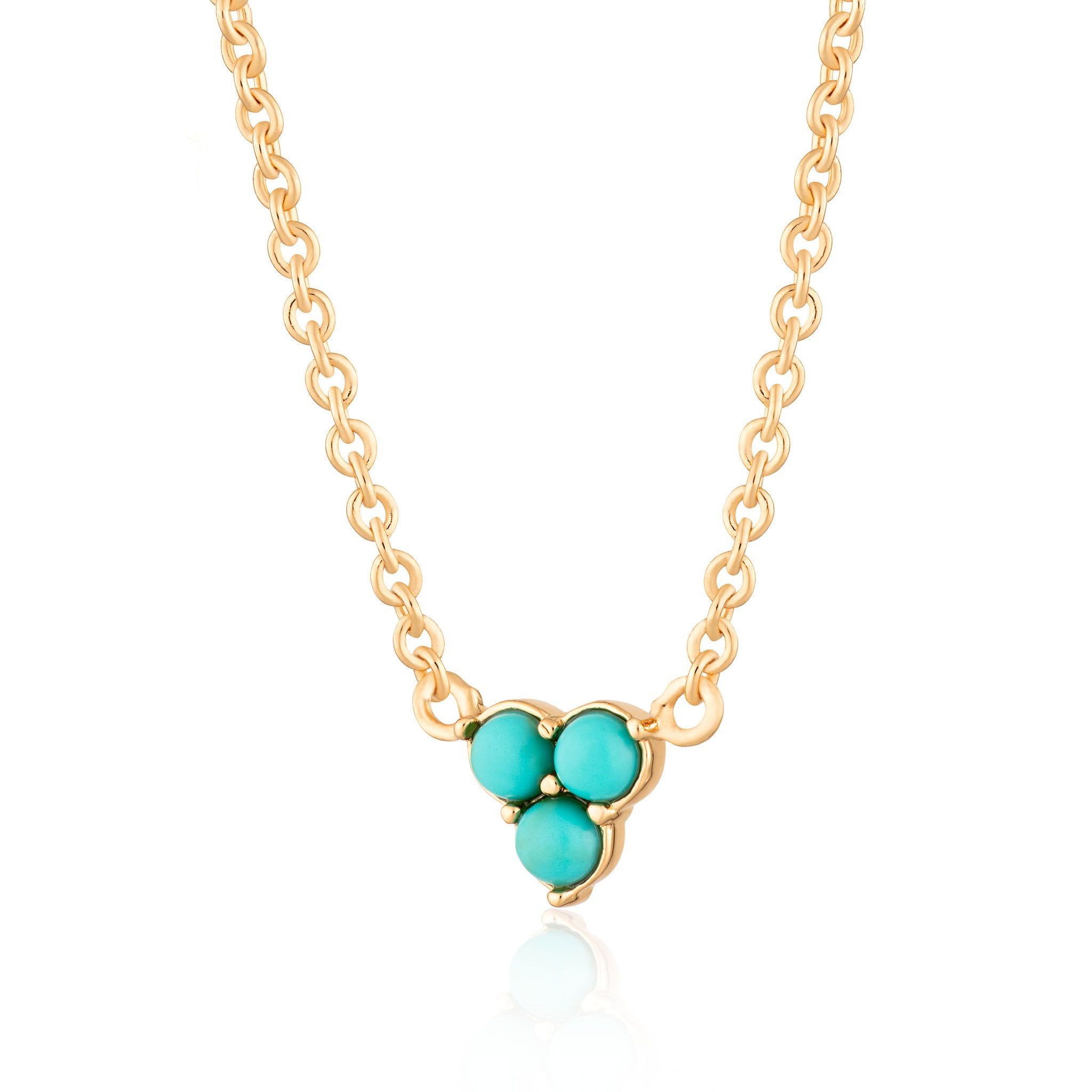 Turquoise Trinity Necklace with Slider Clasp