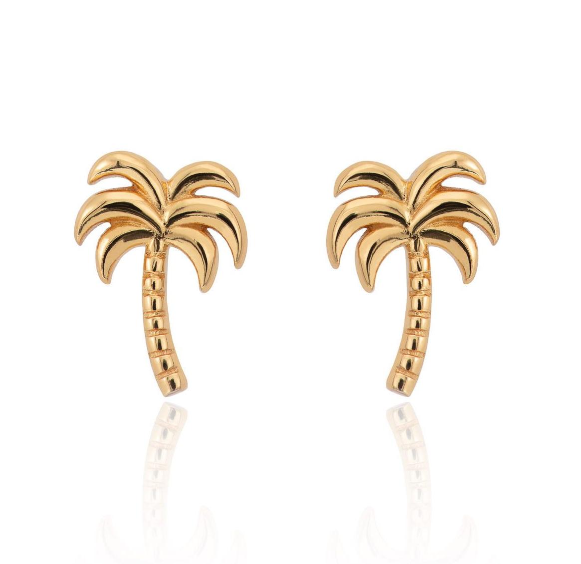 Palm Tree Stud Earrings