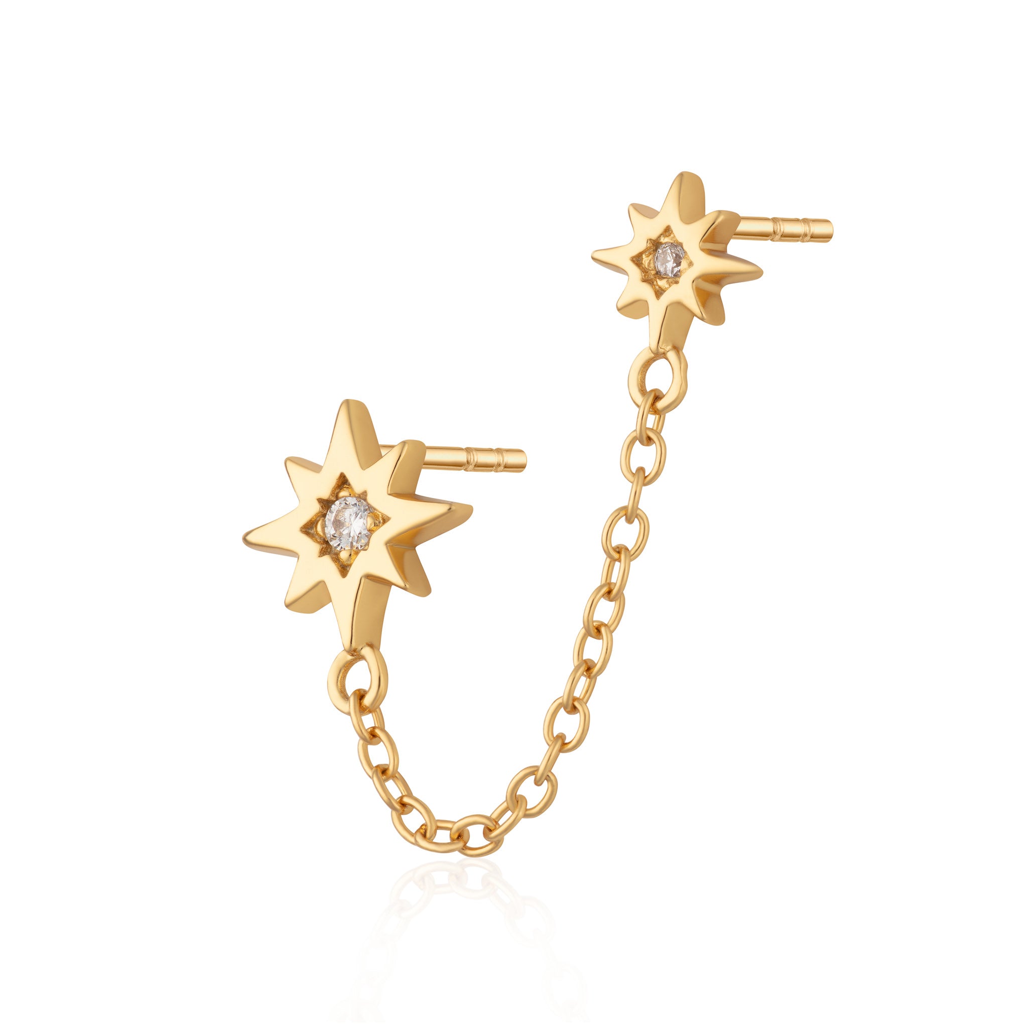 Hannah Martin Interstellar Chained Star Stud Single Earring