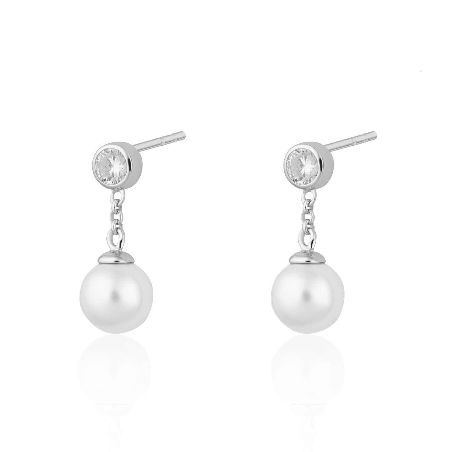 Hannah Martin Pearl Drop Stud Earrings