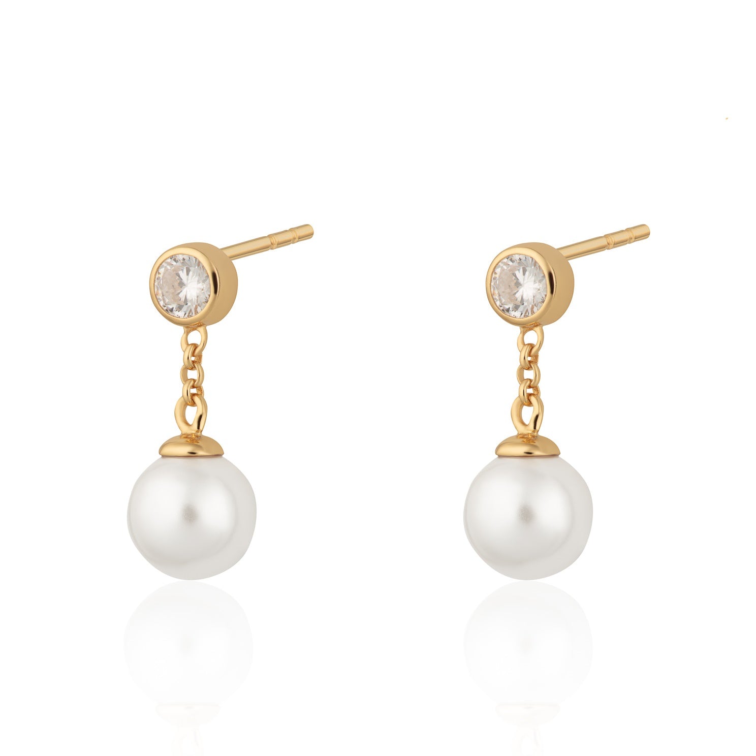 Hannah Martin Pearl Drop Stud Earrings