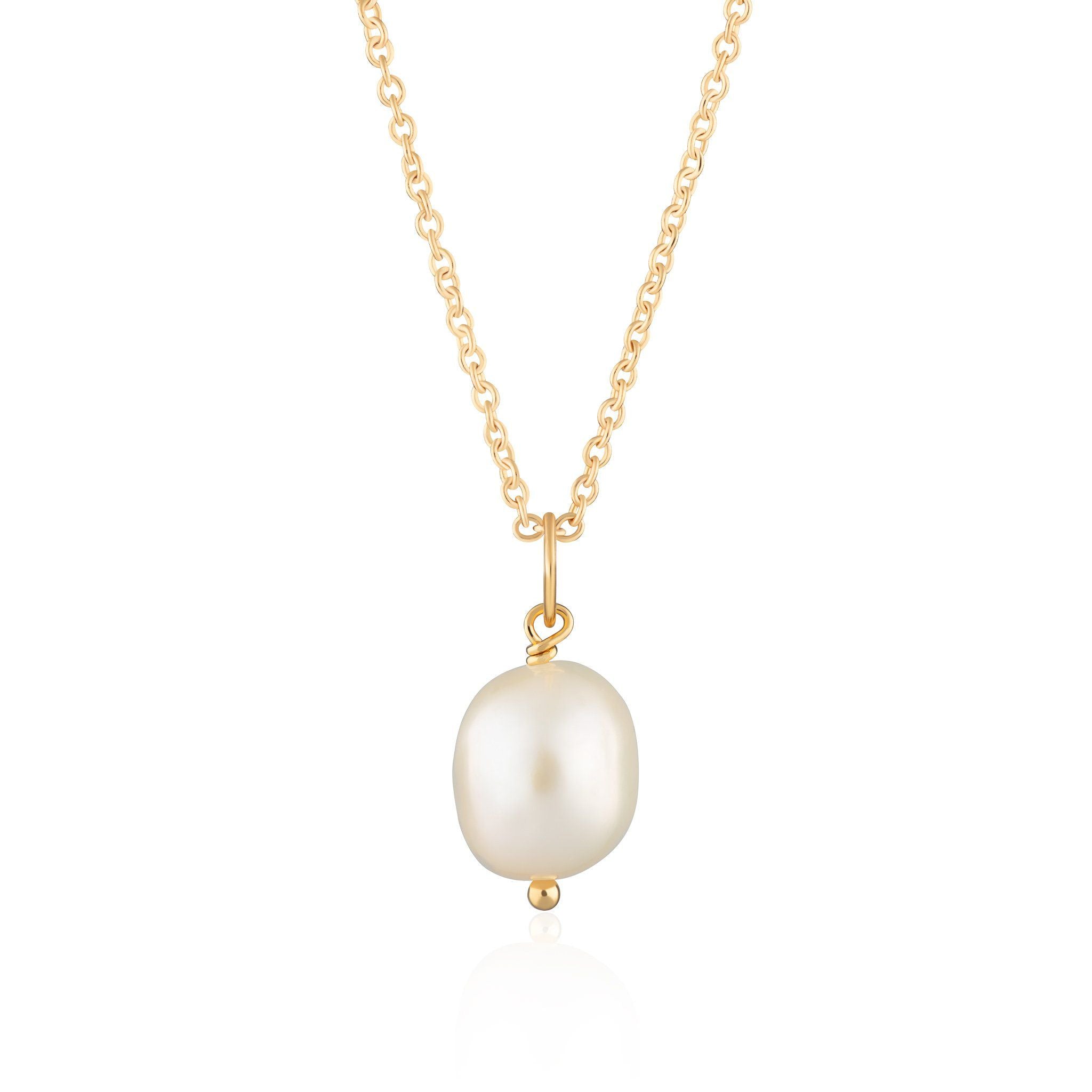 Hannah Martin Baroque Pearl Necklace with Slider Clasp