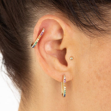 Rainbow Spike Stud Earrings  Lesbian Cinema