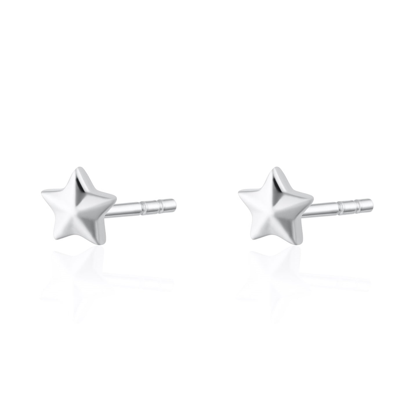 Faceted Star Stud Earrings