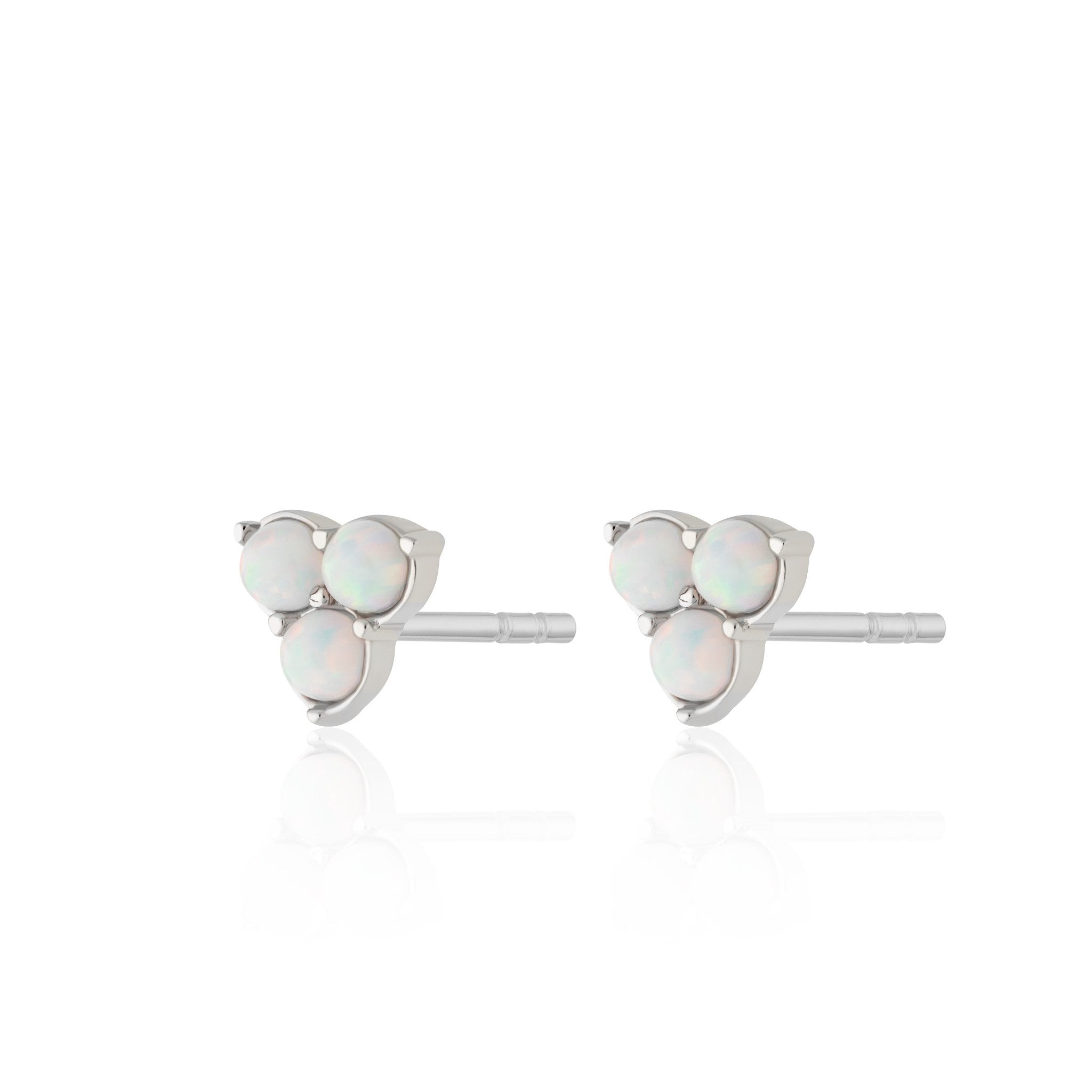 Opal Trinity Stud Earrings