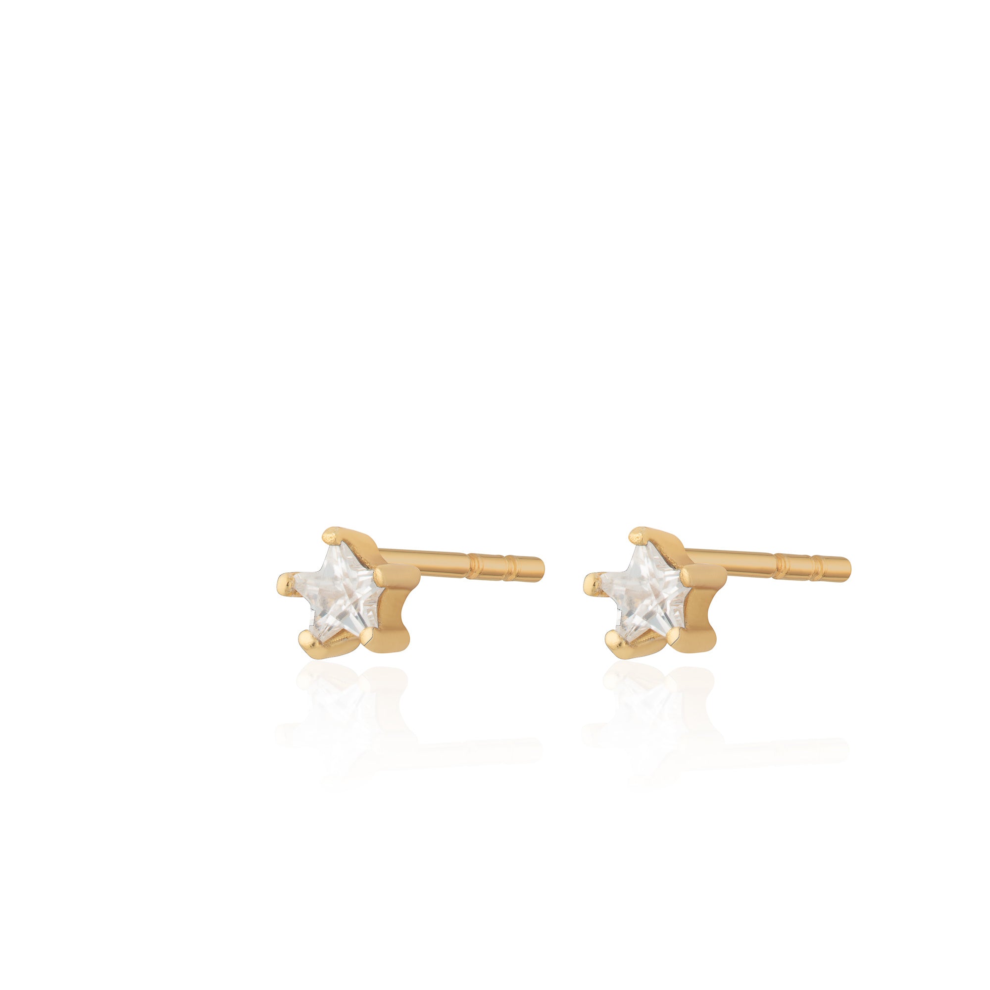 Teeny Sparkling Star Stud Earrings