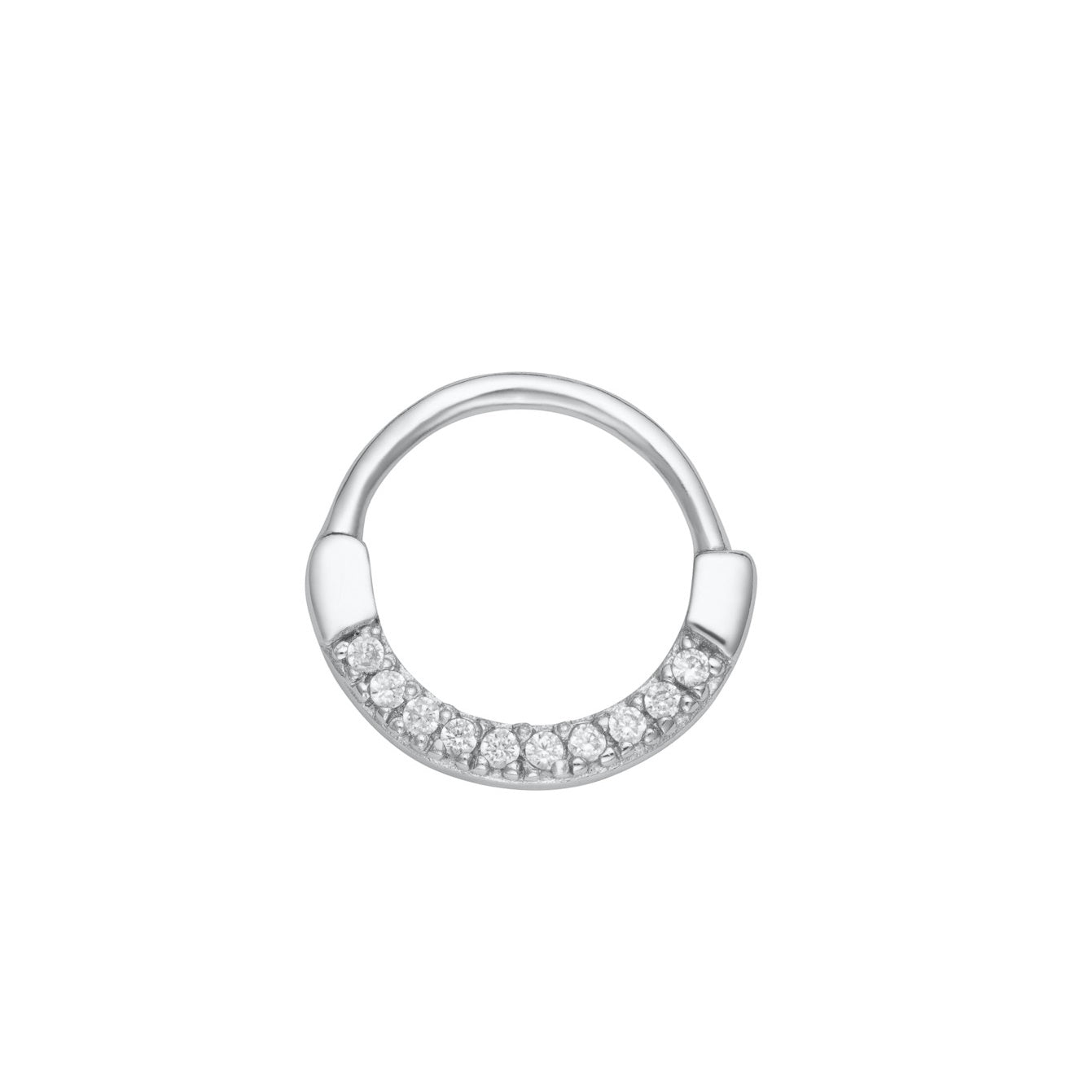 Sparkling Daith Hoop Single Earring