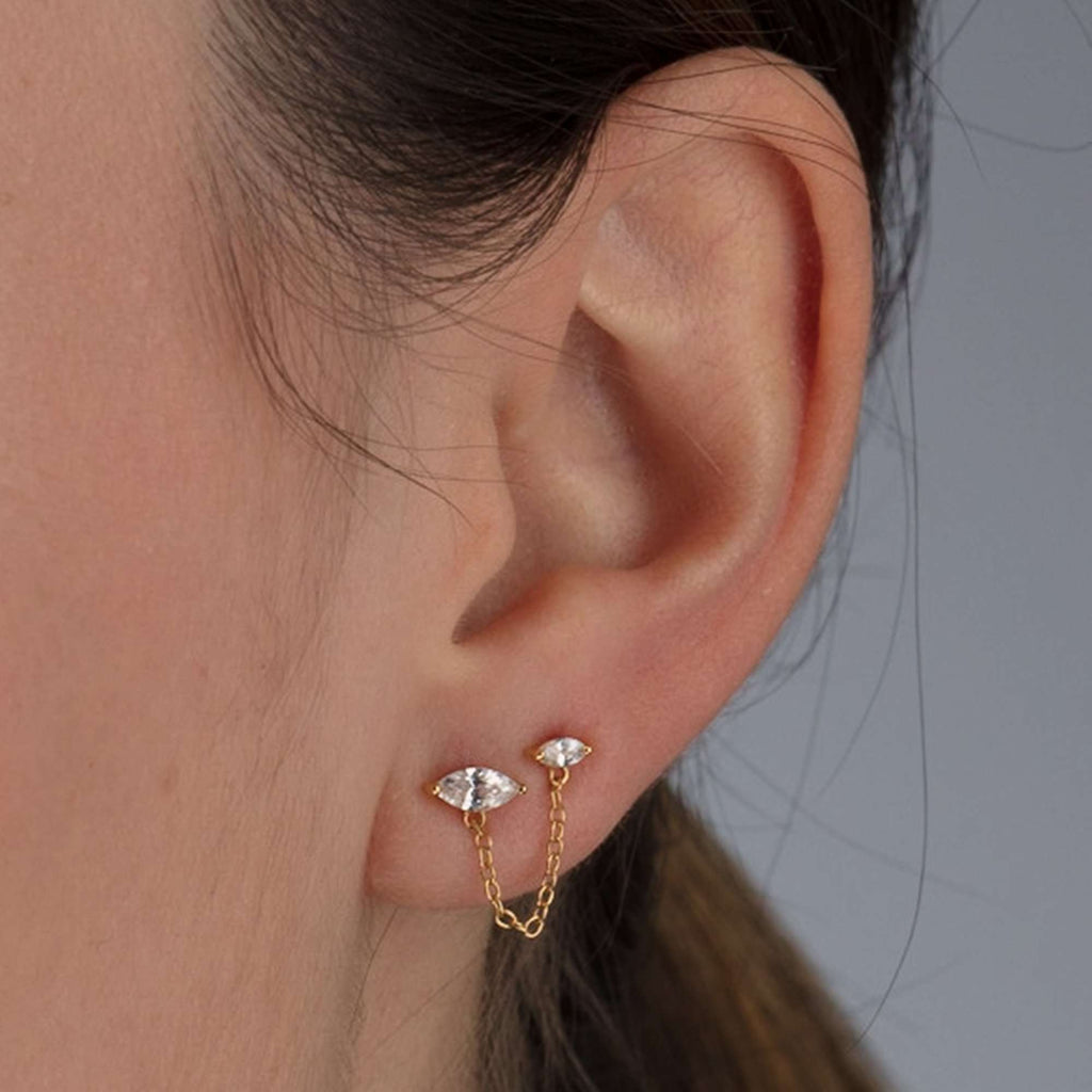 double ear studs