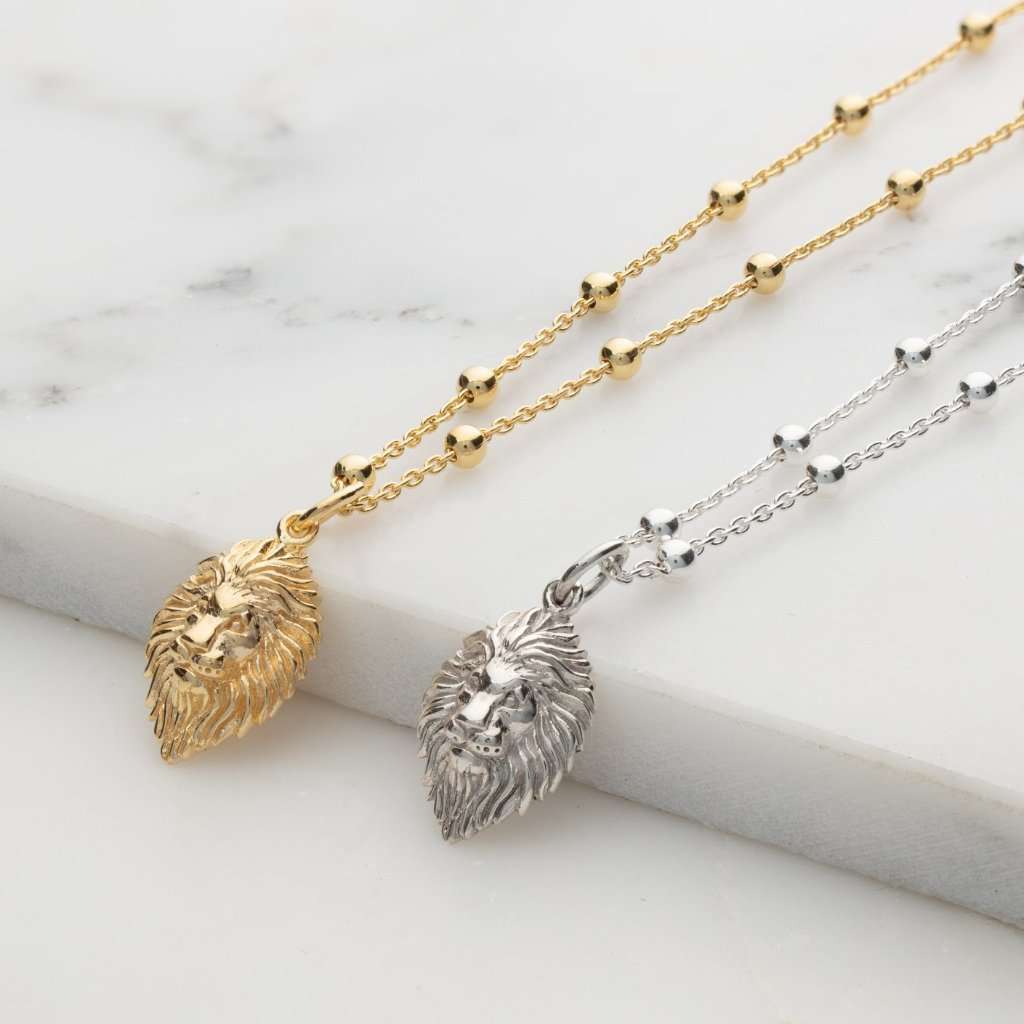 Lion Head Satellite Chain Necklace