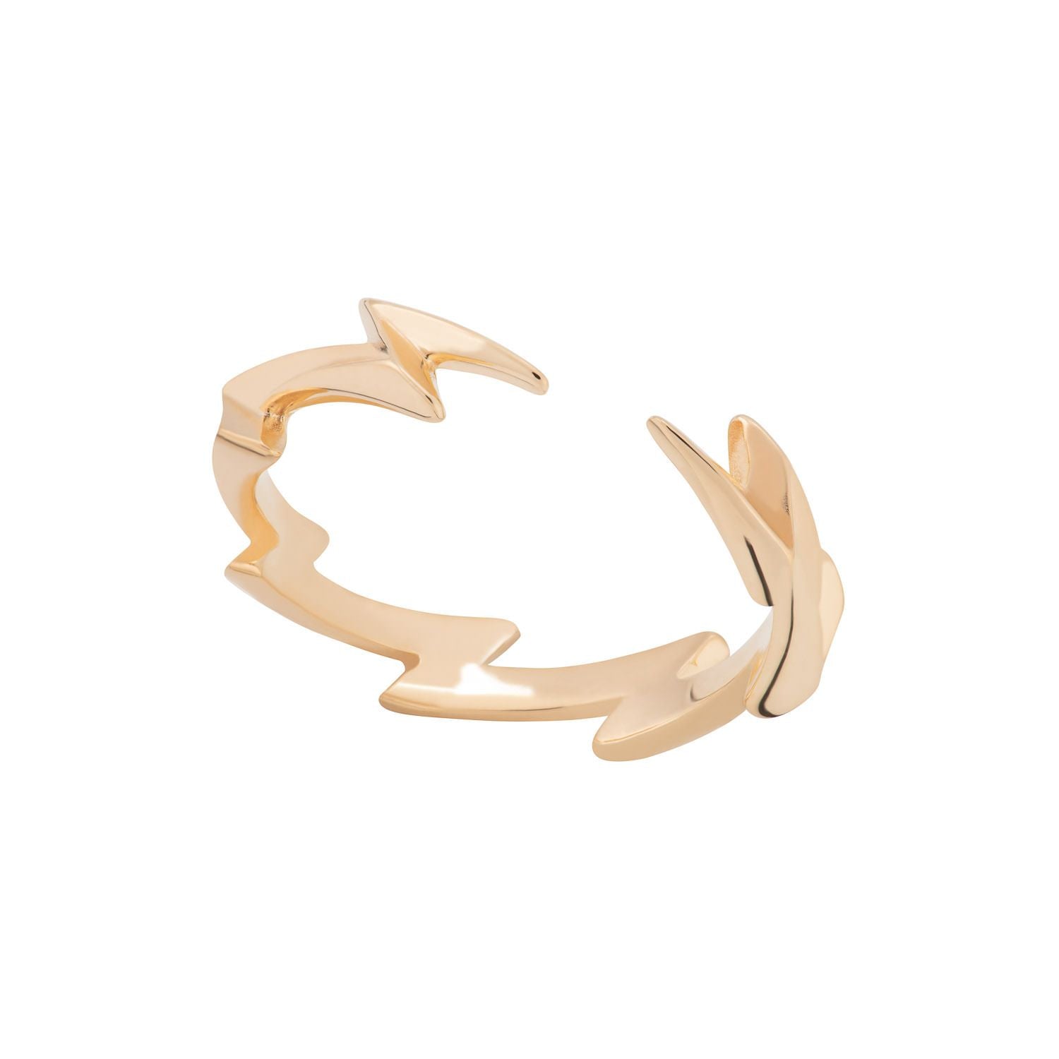Gold Plated Lightning Bolt Stacking Ring