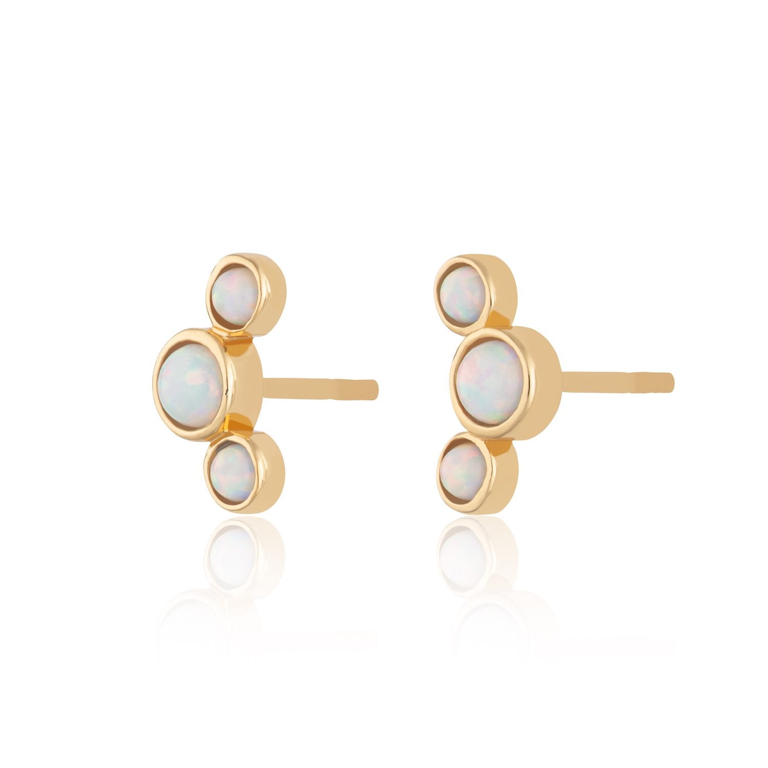 Opal Cluster Stud Earrings
