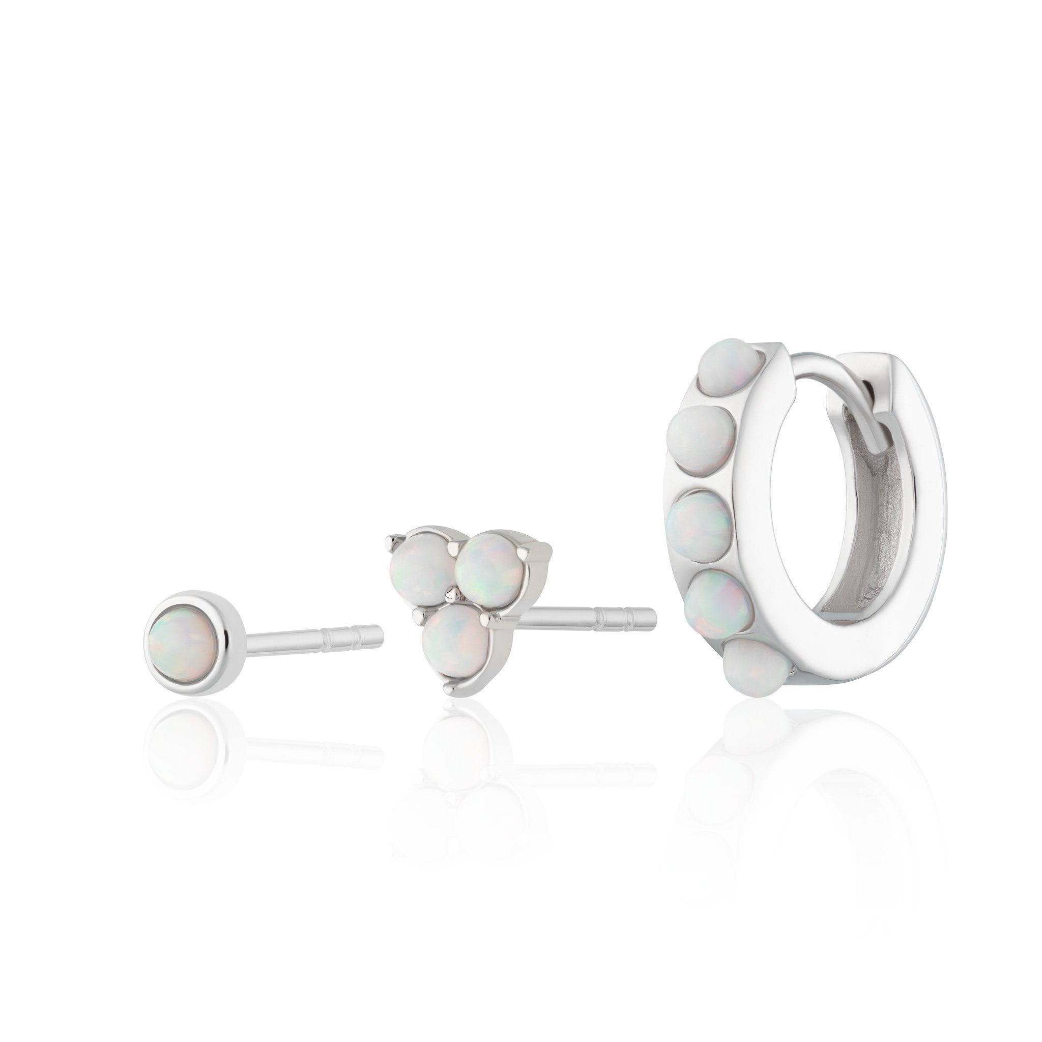 Opal Trinity Set of Three Earrings
