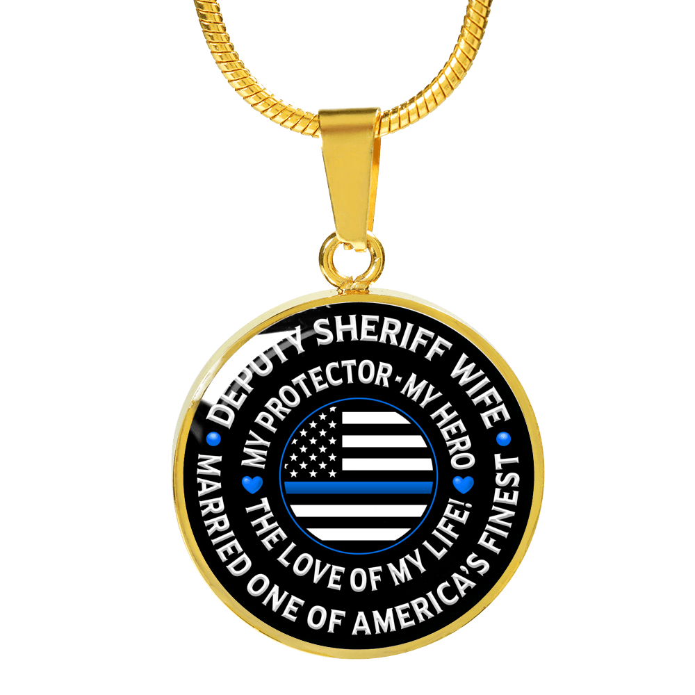 Police Wife Forever & Always Necklace | Heroic Defender Luxury Necklace (Gold)
