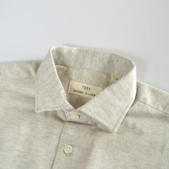 Mens long sleeve cotton shirt off-white