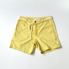 Yellow cotton shorts