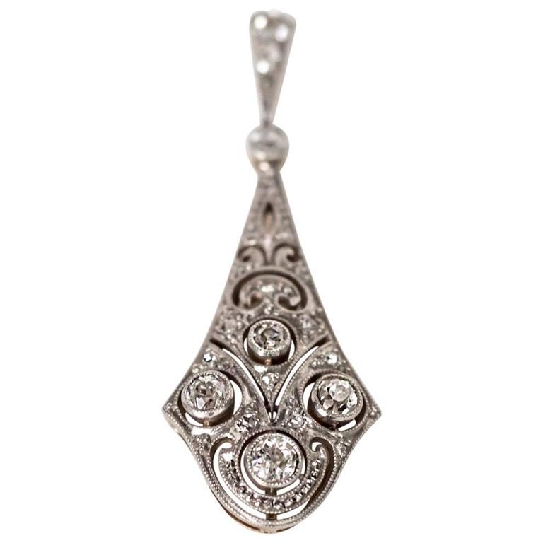 1920s Diamond, Platinum, Gold Pendant - The Verma Group
