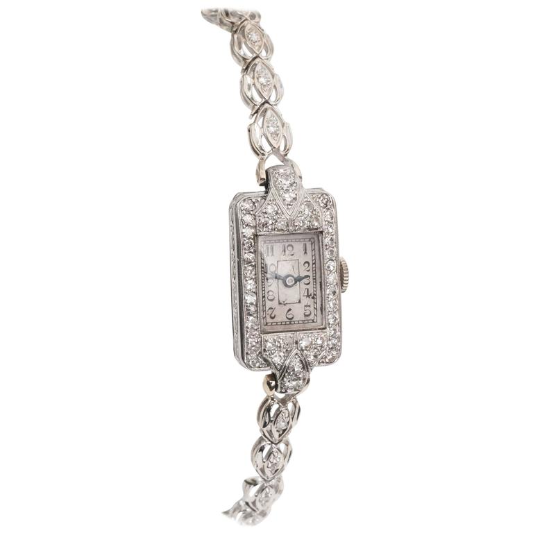 white gold and diamond watch