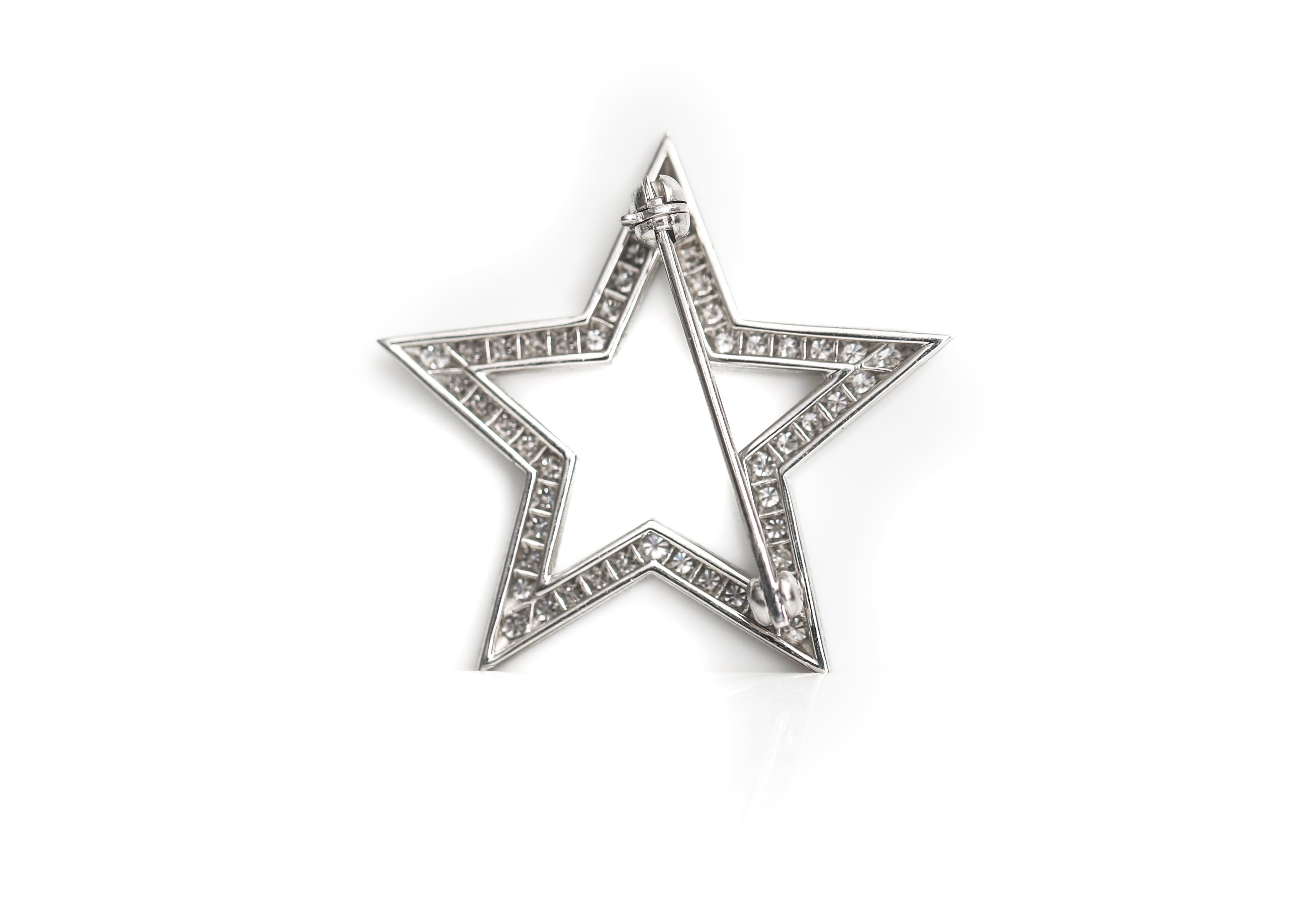 2005 Tiffany & Co. Platinum & Diamond Star Pin - The Verma Group